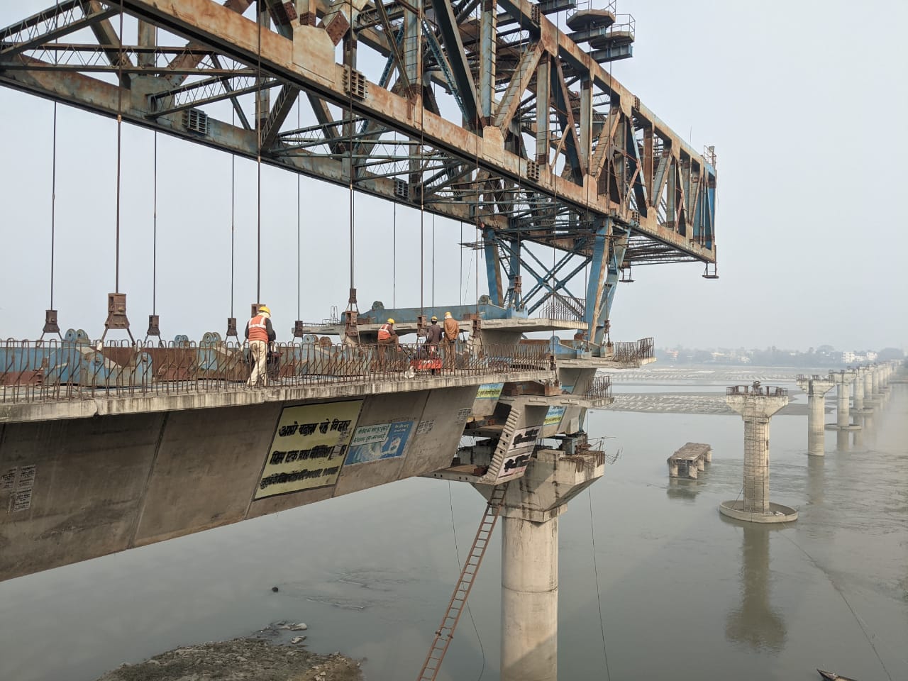 Segment Launching for Major Bridge in NH-19 Project